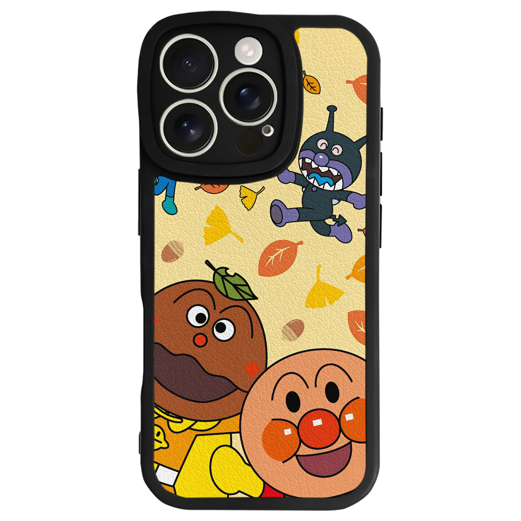 （画像用） アンパンマン Anpanman 【iPhone 16シリーズ対応】シリコンスマホケース（レザー調） 材質：シリコン